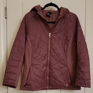 Spyder Women's Quilted Hooded Jacket in Mauve
